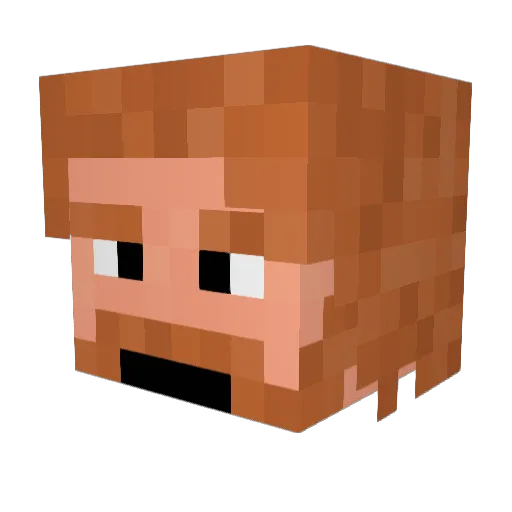 Aleftherios Minecraft avatar head, 3D render