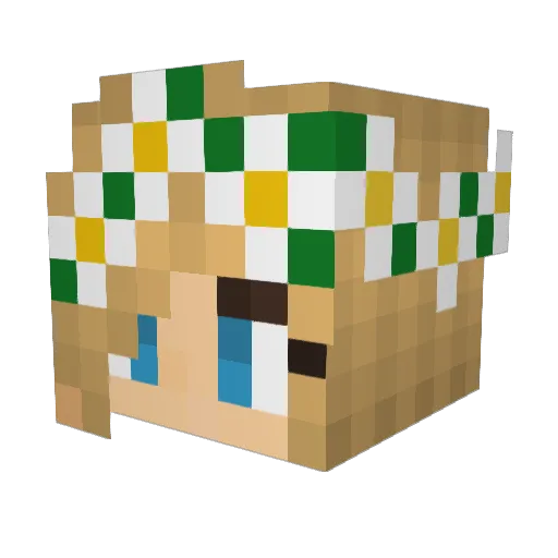 Alegg1 Minecraft avatar head, 3D render