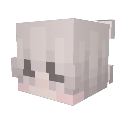 Aleghost Minecraft avatar head, 3D render