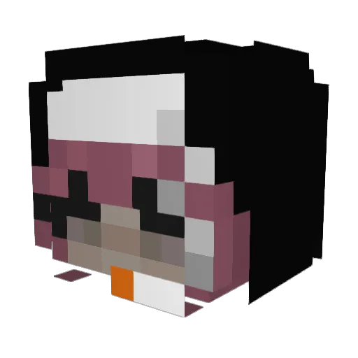 Alegoria Minecraft avatar head, 3D render