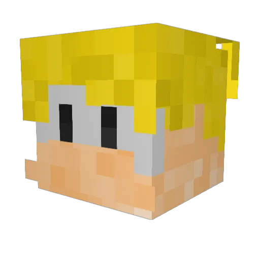 Alegos29 Minecraft avatar head, 3D render