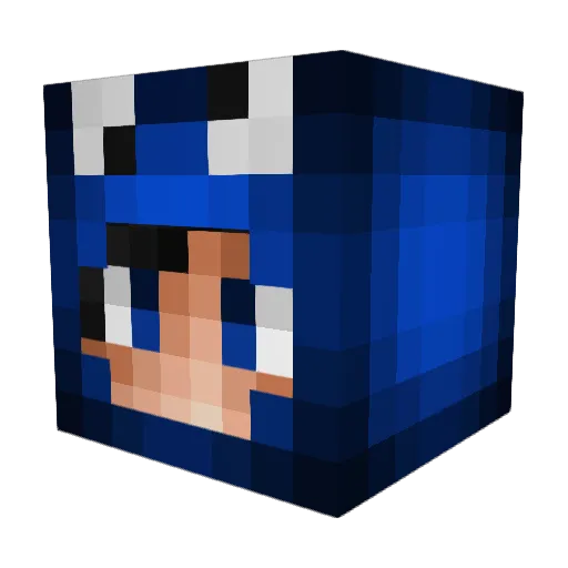 Alegre Minecraft avatar head, 3D render