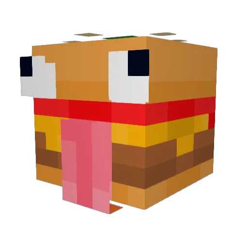 Alegzfr Minecraft avatar head, 3D render