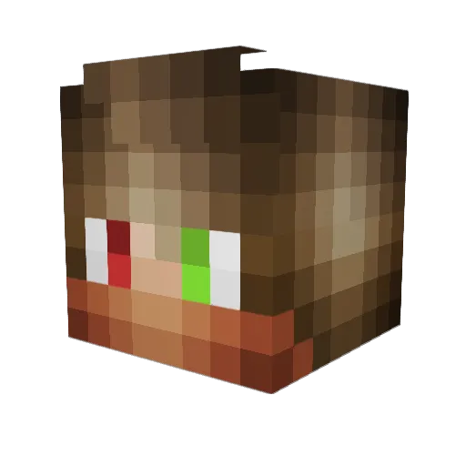 Aleix Minecraft avatar head, 3D render