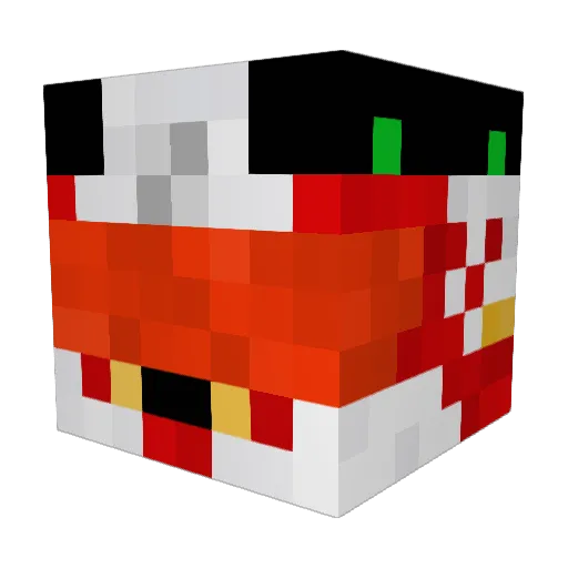 Aleixtt Minecraft avatar head, 3D render