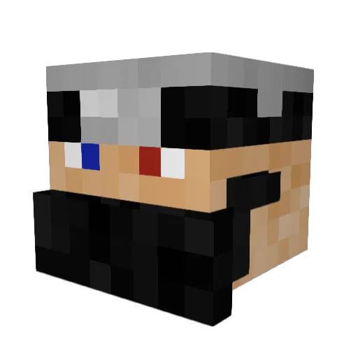 AlejaPlayer Minecraft avatar head, 3D render