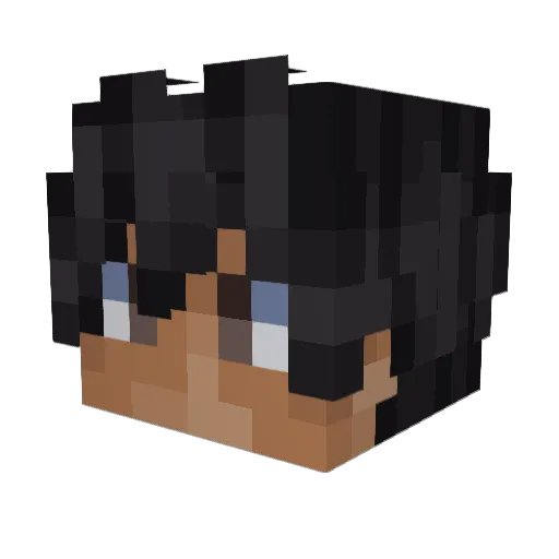 AlejandroGT Minecraft avatar head, 3D render