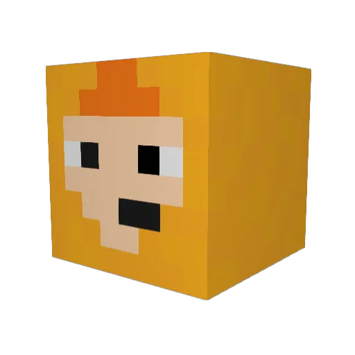 AlejandroLocco Minecraft avatar head, 3D render