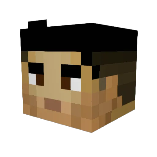 Alejandrosiu Minecraft avatar head, 3D render