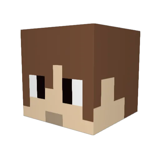 Alejox23 Minecraft avatar head, 3D render