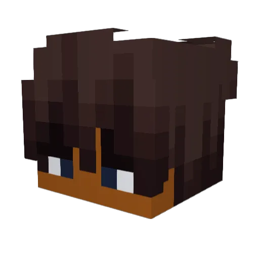 Alejoya Minecraft avatar head, 3D render