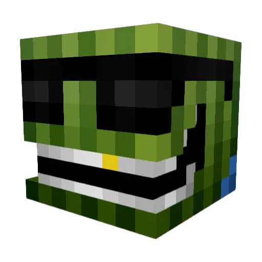 Alek104 Minecraft avatar head, 3D render