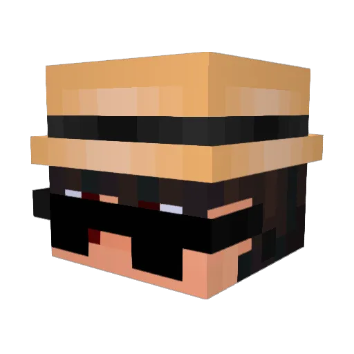 Alek5eev Minecraft avatar head, 3D render