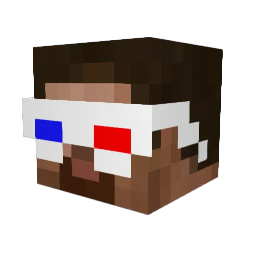 AlekBoy Minecraft avatar head, 3D render