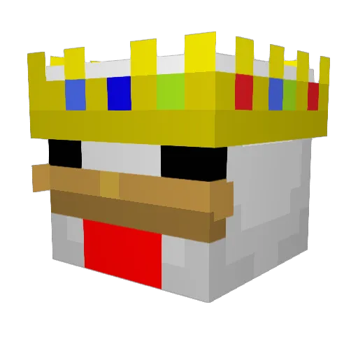 AlekCham Minecraft avatar head, 3D render