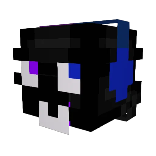 Alekbananek Minecraft avatar head, 3D render