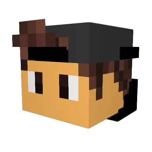 Alekcor Minecraft avatar head, 3D render