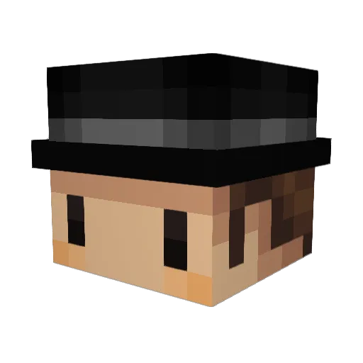 Alekcs Minecraft avatar head, 3D render