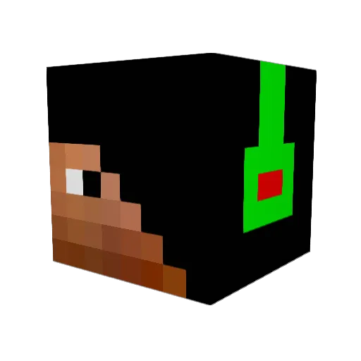 Alekdenlille Minecraft avatar head, 3D render
