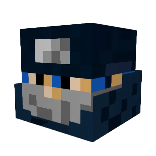 Alekhyne Minecraft avatar head, 3D render