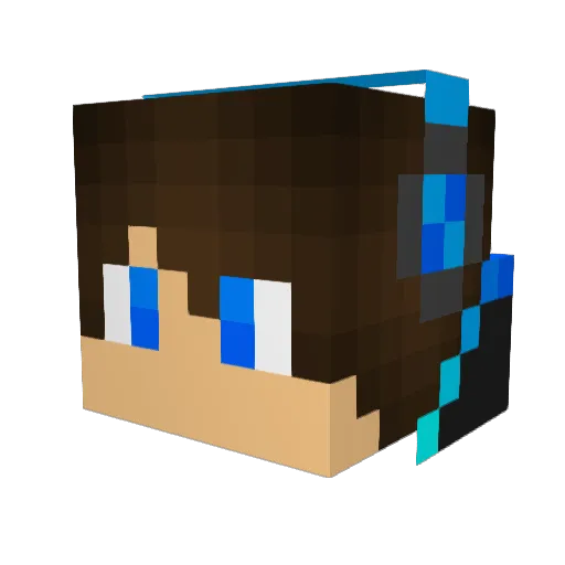 Alekine333 Minecraft avatar head, 3D render
