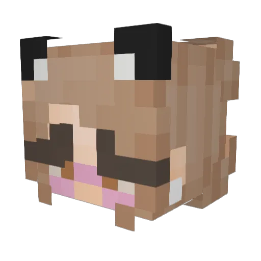 AleksArt Minecraft avatar head, 3D render