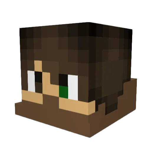 AleksDaVoid Minecraft avatar head, 3D render