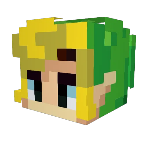 AleksKL Minecraft avatar head, 3D render