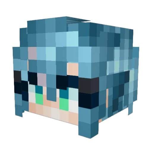 AleksSG Minecraft avatar head, 3D render