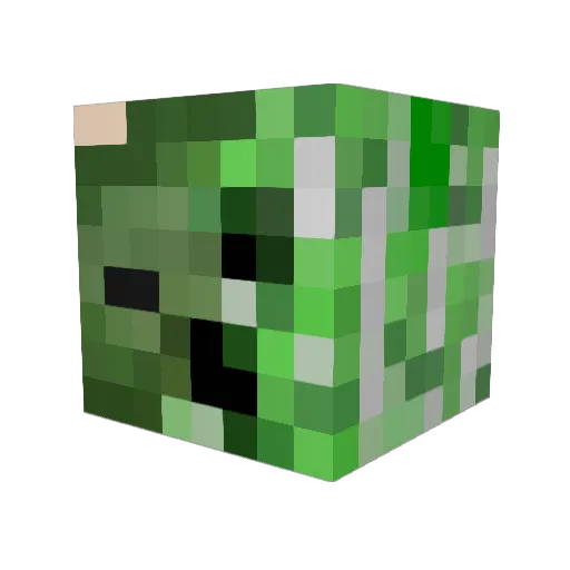 AleksYo Minecraft avatar head, 3D render