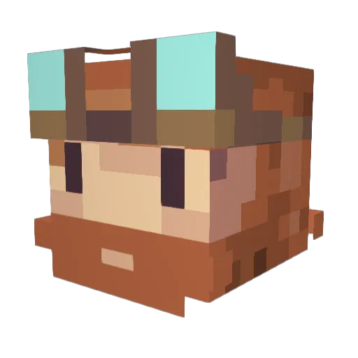 Aleksa2710 Minecraft avatar head, 3D render