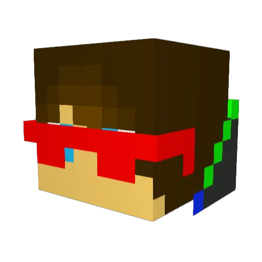 Aleksander123 Minecraft avatar head, 3D render