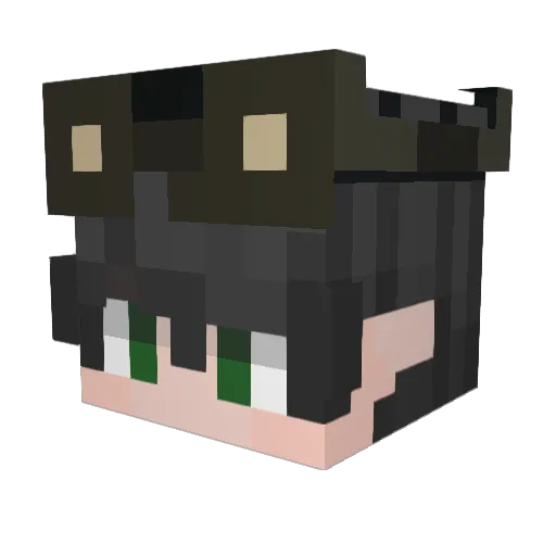 Aleksanderr Minecraft avatar head, 3D render