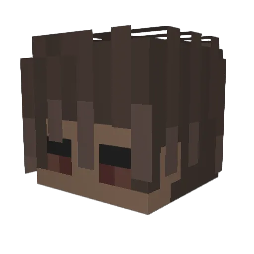 Aleksiatko Minecraft avatar head, 3D render