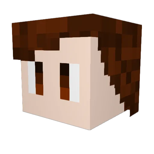 Aleksieff Minecraft avatar head, 3D render