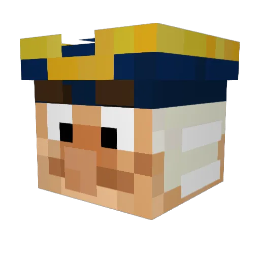 Aleksonius Minecraft avatar head, 3D render