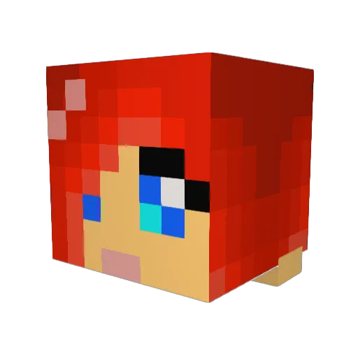 Alekss98 Minecraft avatar head, 3D render