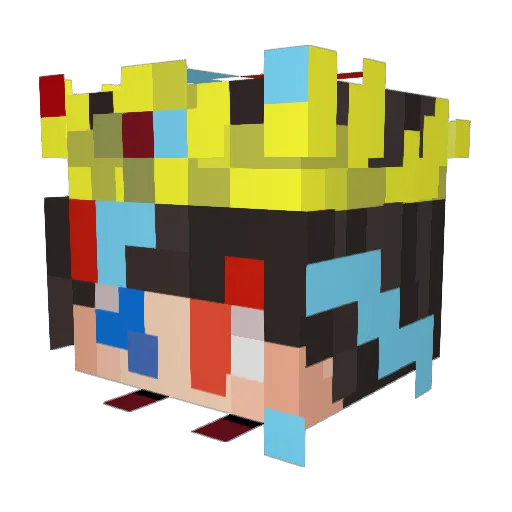 Alekstaros12 Minecraft avatar head, 3D render