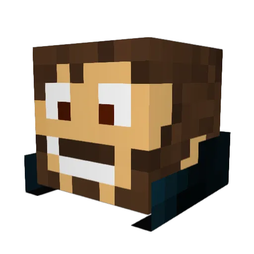 Aleksyh Minecraft avatar head, 3D render