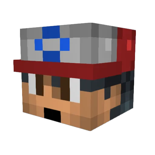 Alemonsuno Minecraft avatar head, 3D render