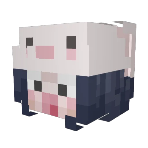 Alemrock Minecraft avatar head, 3D render