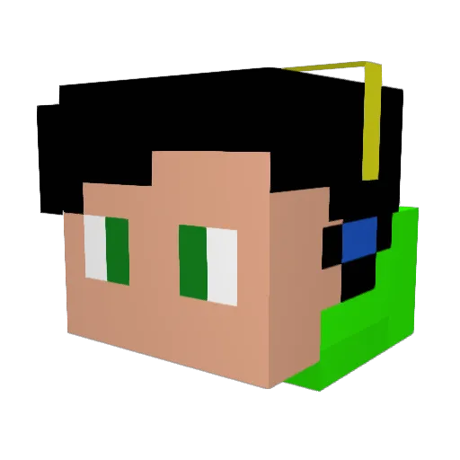 Alen04PRO Minecraft avatar head, 3D render