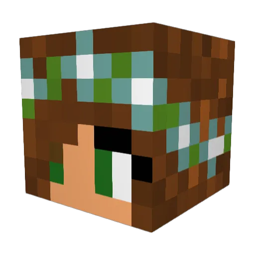 Alena_22 Minecraft avatar head, 3D render