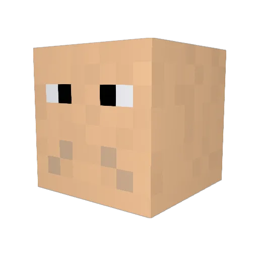 Alenbubu Minecraft avatar head, 3D render