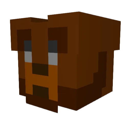 Alendre Minecraft avatar head, 3D render