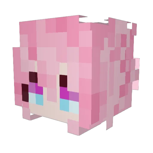 AlensGx_ Minecraft avatar head, 3D render