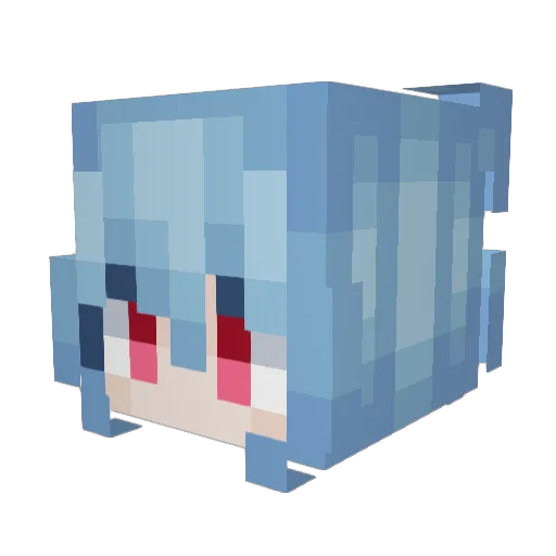 AlensMario Minecraft avatar head, 3D render