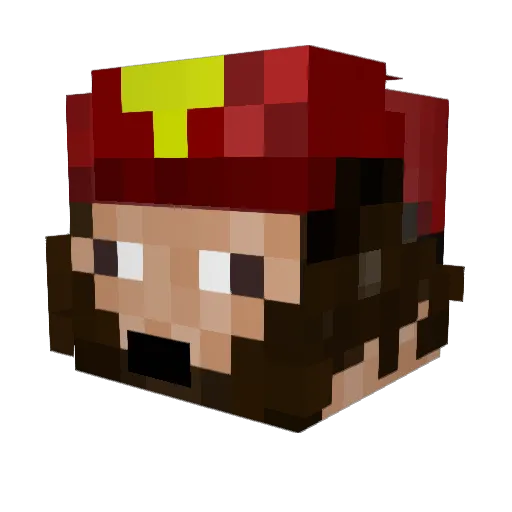 Alephas2 Minecraft avatar head, 3D render