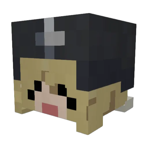 Alephf Minecraft avatar head, 3D render