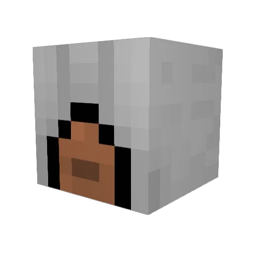 Alephis Minecraft avatar head, 3D render